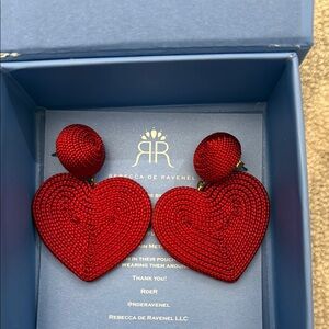 Rebecca de Ravenel Red Cora Heart Earrings